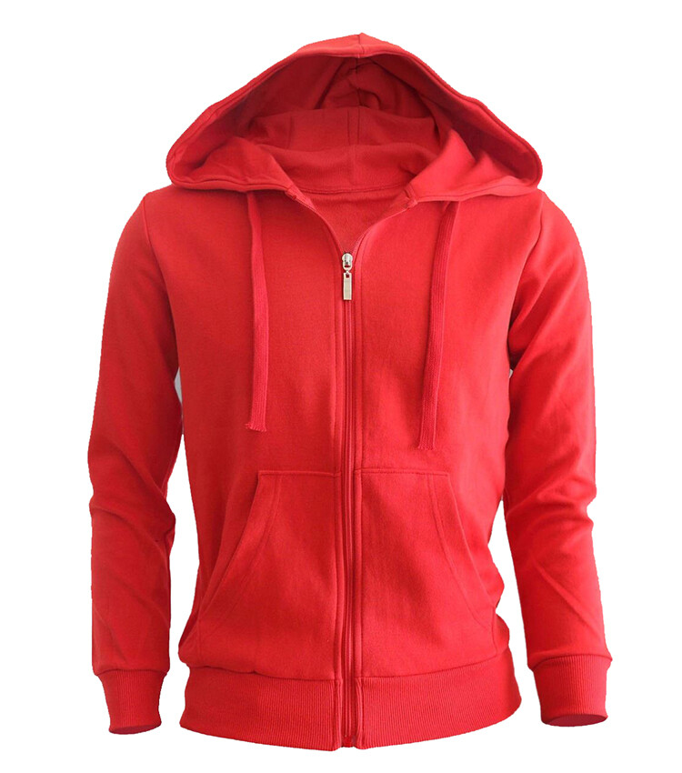 Men’s Zip Up Hoodie Jacket Plain Full Zipper Hooded Fleece Sweatshirt Athletic