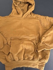 YEEZY Gap YZY Brown Perfect Hoodie Men Small Double Layer Kanye West Cotton