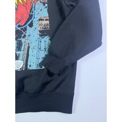 Marvel Spider-Man Crewneck Sweatshirt Black Embroidered Graphic Medium