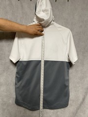 Nike Hoodie Men L Gray White Colorblock Spotlight Basketball Performance AQ5557