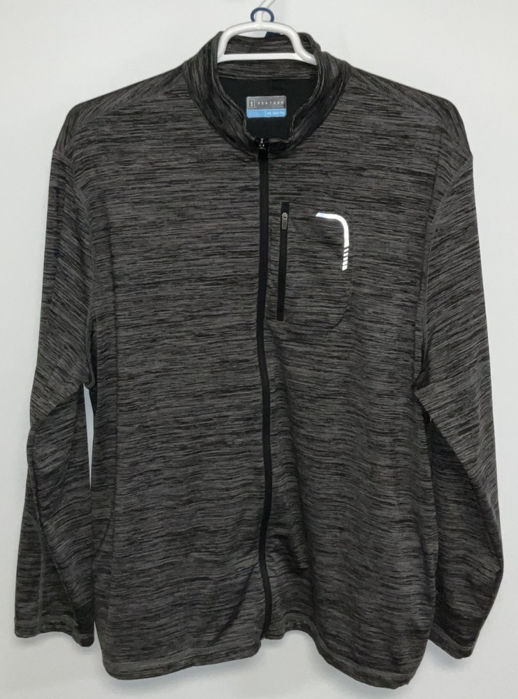 PGA Tour Full Zip Lightweight Sweatshirt Men’s 2XL Gray