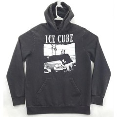 Ice Cube Hoodie Men Large Black Graphic Cotton Pocket Drawstring Hip Hop Rap 90s