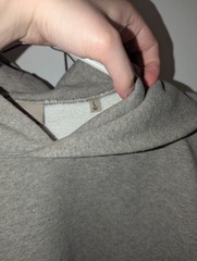Fear Of God Essentials Relaxed Hoodie Mens Size L Dark Oatmeal Gray Oversized