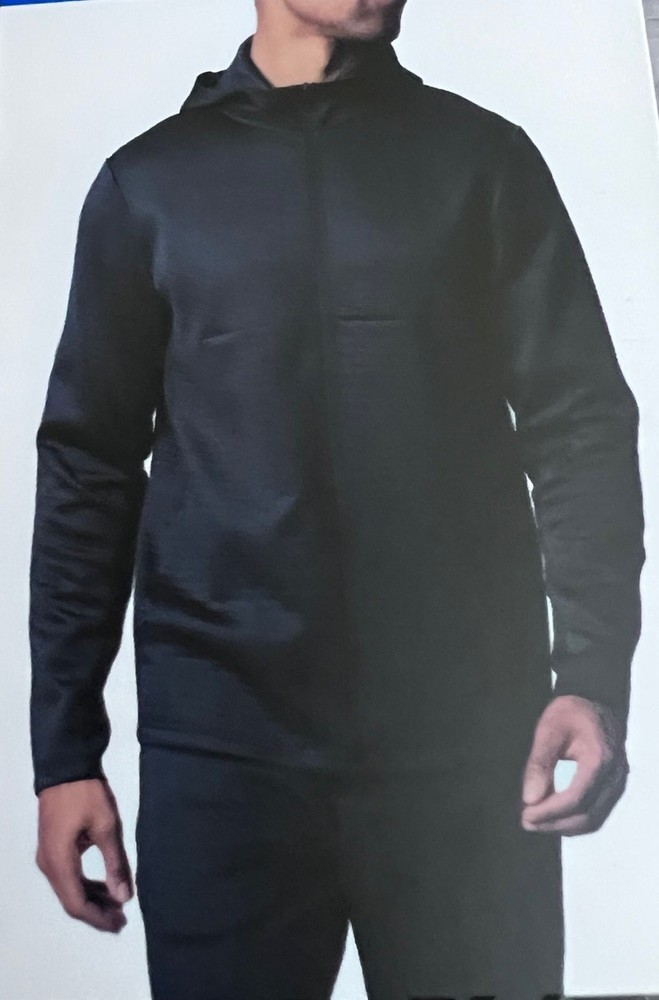 Spyder Men’s Large Full Zip Hoodie Front Pockets NWT Blue Ribbed