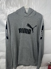 PUMA Men’s Essentials Big Logo Hoodie L Large Gray / 52/54 *USA SELLER FREE SHIP