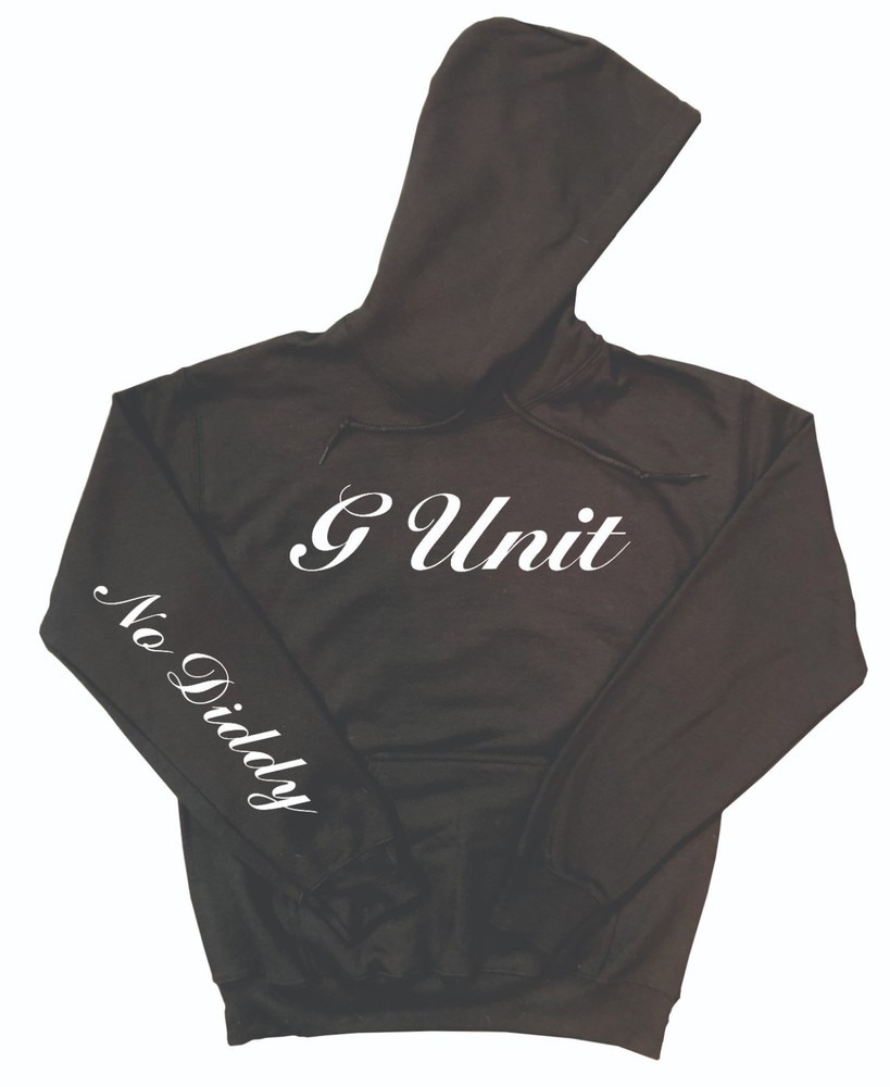 G Unit Hoodie No Diddy Design Black w/ White Design