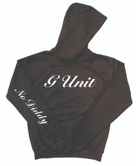 G Unit Hoodie No Diddy Design Black w/ White Design