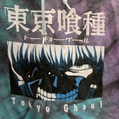 Purple, Green & Black Tie Dye Tokyo Ghoul Hoodie Ken Kaneki W/Mask Medium