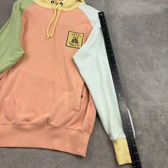 Teddy Fresh Hoodie Sweatshirt Mens M Multicolor Colorful Colorblock Logo 90s