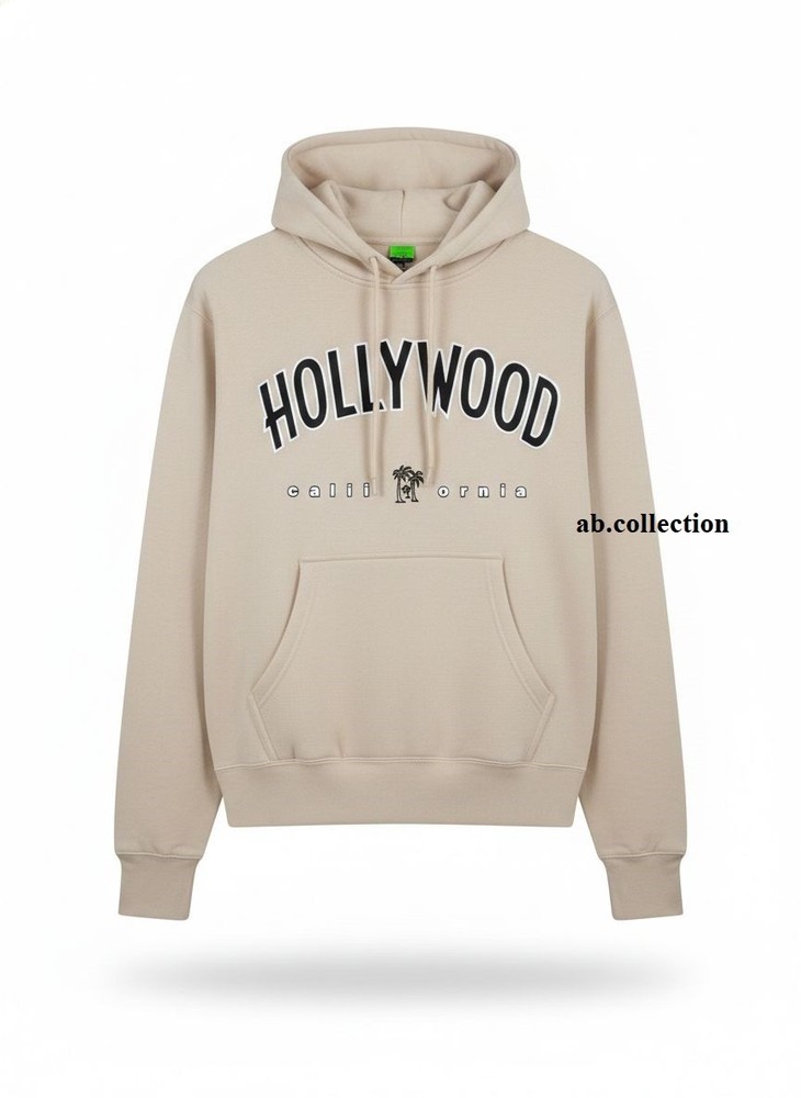 Hollywood California Hoodie Pullover Long Sleeve Graphic Print Hoodie Unisex