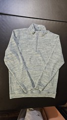 Johnnie-O Pullover Mens M Green/Gray Iguana Mickey 1/4 Zip Golf/Surf Long Sleeve