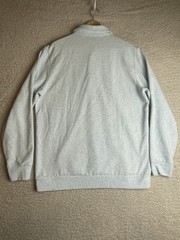 Criquet Collared Sweatshirt Men’s Large Heather Ice Blue Cotton Stretch Fleece