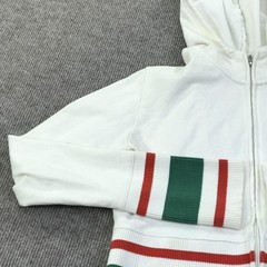 Nike Hoodie Sweatshirt Mens Large White Full Zip Track Kenya MMIV Striped Logo