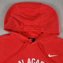 Nike Sweater Mens Medium Red Doral Swoosh Pullover Hoodie Sweatshirt *