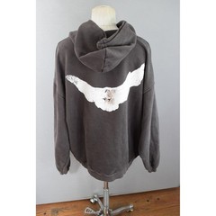 Yeezy Gap Balenciaga Dove Hoodie Medium Gray Mens Streetwear FLAWS