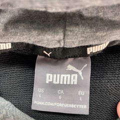 Puma Sweatshirt Mens Size Large Black Colorblock Hoodie Pullover Athletic