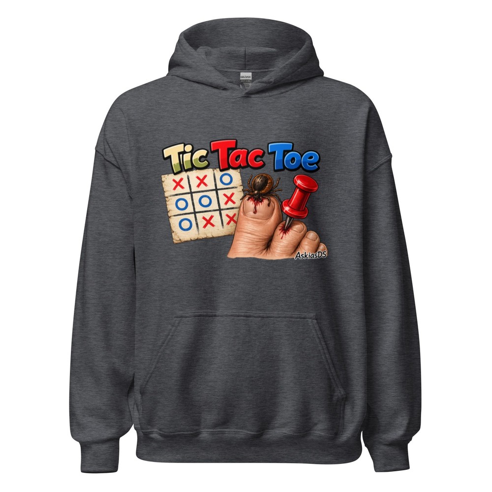 Men’s Teens Funny Tic Tac Toe Humor Joke Game Hoodie