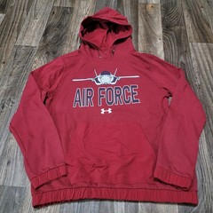 Under Armour Hoodie Mens Large Red Pullover U.S. Air Force USAF