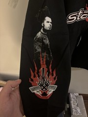 Static-X 20th Anniversary Black Fleece Zip Up Hoodie Band Graphic Wayne Static