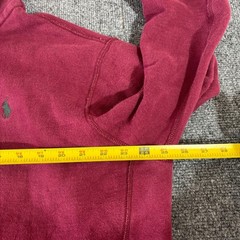 Polo Ralph Lauren Mens XL Full Zip Hoodie Burgundy Red Thermal Lined Fleece