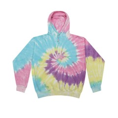Tie Dye Multi-Color Hoodies, Adult S to XXXL 80% Cotton, L/S, Pockets No Zipper