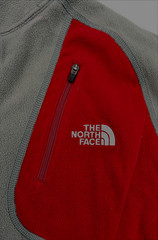 The North Face 1/4 Zip Fleece Deep Red-Gray Lightweight Pullover Men’s LG