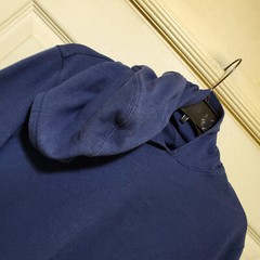 John Varvatos Hoodie Mens Medium Blue Jumper Minimalist Sweater Leisure Active