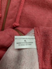 Old Navy Basic Issue Men Hoodie XL Red Full Zip Raglan Sleeve Pockets Casual