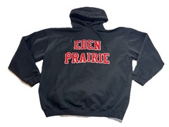 Eden Prairie High School Hooded Sweatshirt Black, And Red Embroidered