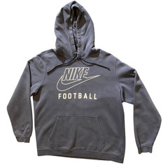 Nike Hoodie Mens L Football Club Fleece Pullover Hooded Sweatshirt Navy Logo
