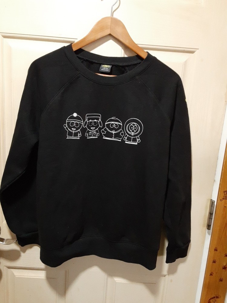 South Park Sweatshirt Teens Youth XL 12-14 Black New Ships From USA