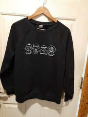 South Park Sweatshirt Teens Youth XL 12-14 Black New Ships From USA