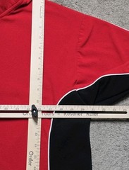 Vintage 90s Adidas Soccer Deep Pile Fleece 1/4 Zip SweatShirt Mens Sz M Red