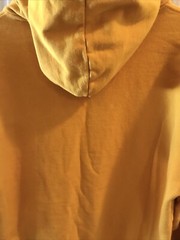 Vanquish Fitness Hoodie Men’s Size Small Orange Yellow Raised Letters