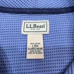 LL Bean All Seasons Textured Pullover Mens Large Blue 1/4 Zip Thermal Sweatshirt