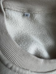 Men’s Beige/Brown Crew Neck Fleece Pullover Teddy Bear Graphic Sweatshirt S