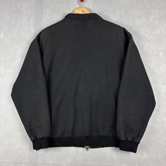 Vintage Dickies Waffle Knit Fleece Lined Jacket Men’s Large Black Faded Zip Up