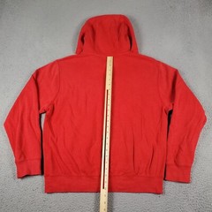 Nike Sweater Mens Medium Red Doral Swoosh Pullover Hoodie Sweatshirt *