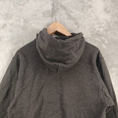 PORT & COMPANY Hoodie Fleece SMALL Men Casual Print Pullover Fall Winter Gray