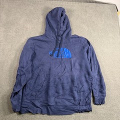 The North Face Mens Navy Blue Logo Pullover Fleece Hoodie Sweatshirt 8495