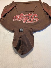 Brandmakers Men’s Apparel Kanji Dragon Brown Hooded Sweatshirt – Size XL