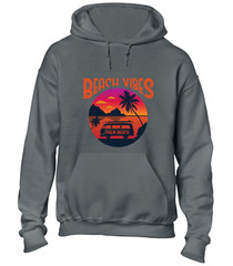 BEACH VIBES HOODY HOODIE SUMMER HOLIDAY CASUAL CLOTHING FASHION GIFT TOP