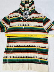 Beautiful Giant Hoodie Mens Large Pullover Southwestern Baja Striped Multicolor