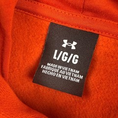 Under Armour Icon Fleece Hoodie Surplus Orange Mens Size L NEW