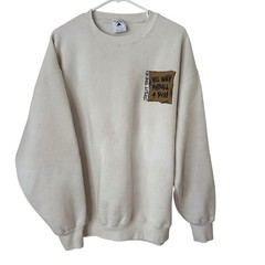 VTG Will Watch Football For Food Sweatshirt Sz XL Split Tee 90s Graphic Crewneck