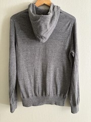 J.Crew 100% Cotton Knit Hooded Pullover Gray Preppy Men’s Medium