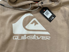 Quiksilver Hoodie Mens LG Fawn Tan Prints Gridliner Pullover Skate Surf NWT