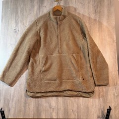 Nike Men’s Yoga Sherpa Sweatshirt Pullover Tan Warm Fuzzy Winter Lounge Size L