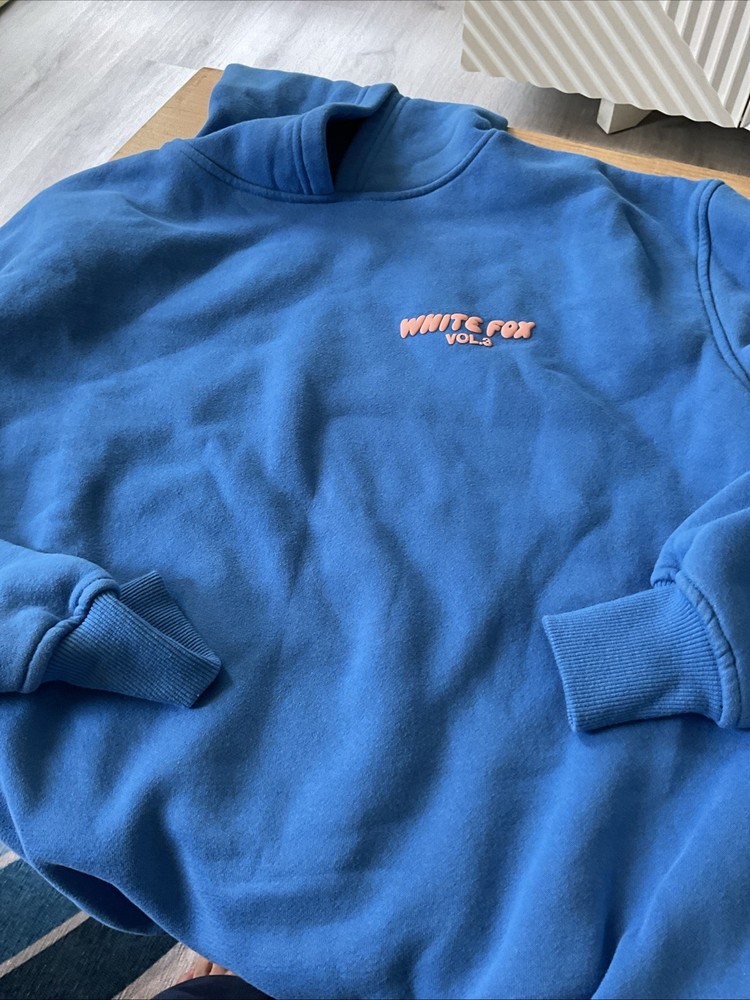 White Fox Boutique Offstage Hoodie In Azure Unisex Size Adult Xxxs/xxs