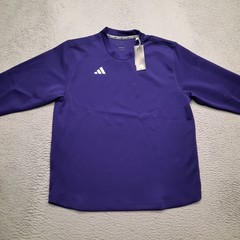 Adidas Crew Sweater Sweatshirt Men’s Size Medium Purple Baseball Dugout IY8745